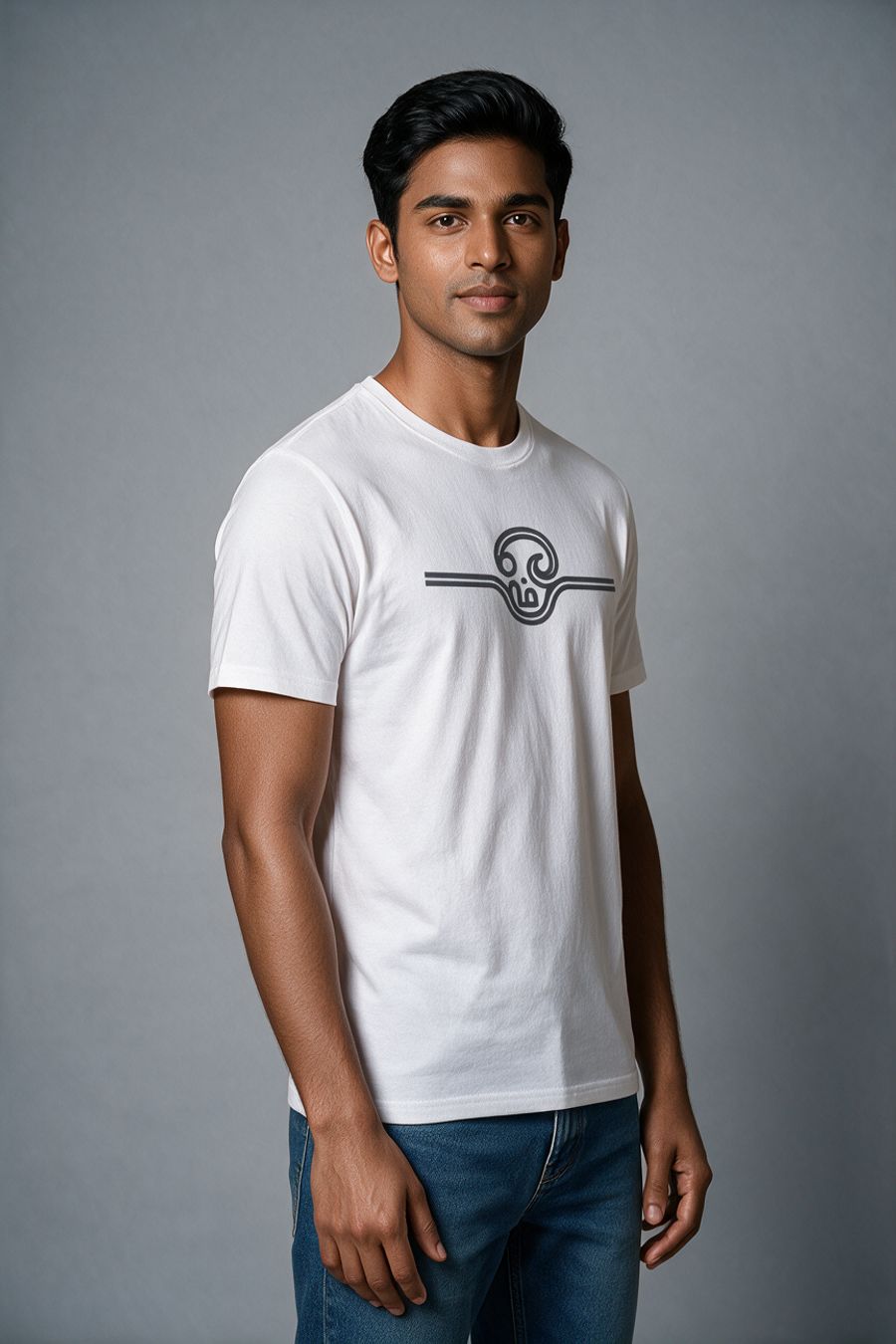 Tamil Om T-Shirt For Men - Half Sleeve