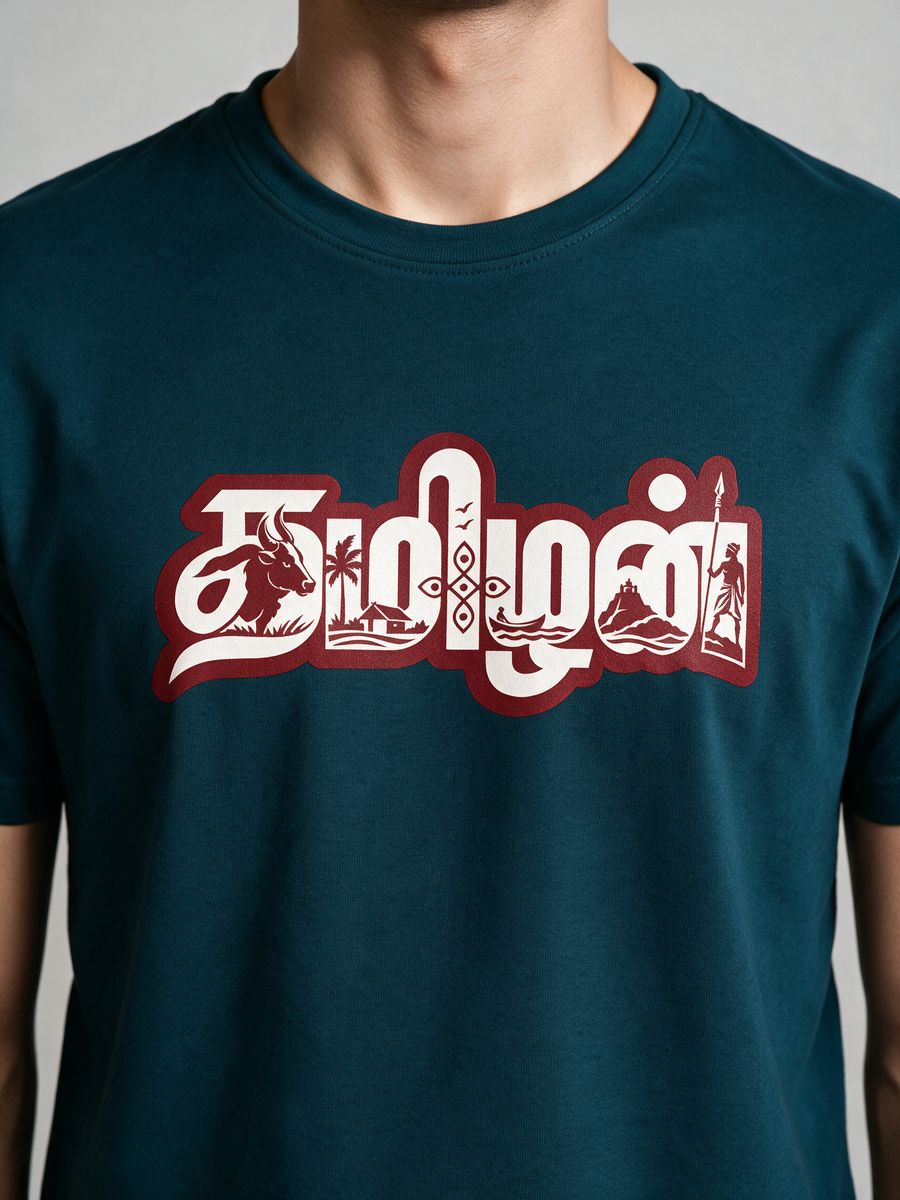 Tamilan Roots T-Shirt For Men - Half Sleeve