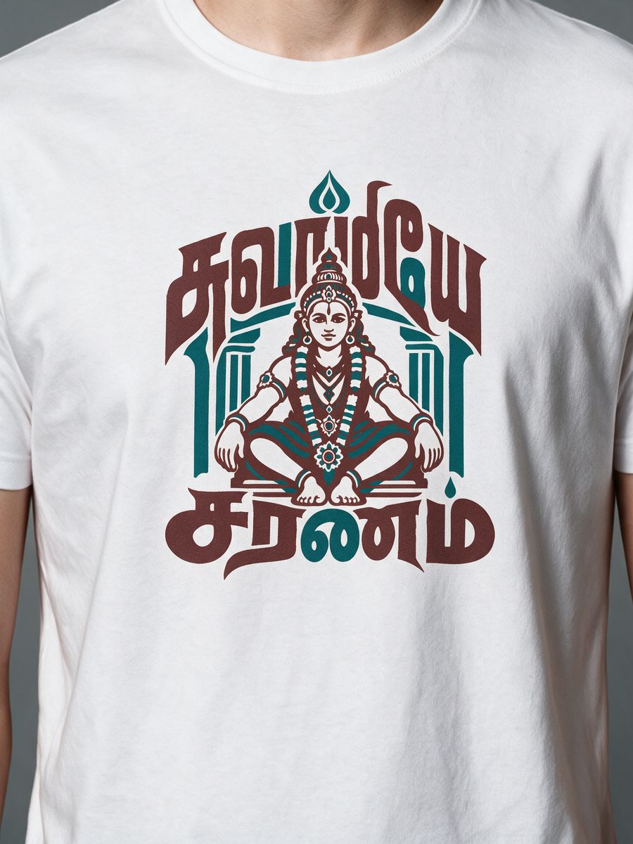 Swamiye Saranam Ayyappan T-Shirt For Men - Half Sleeve