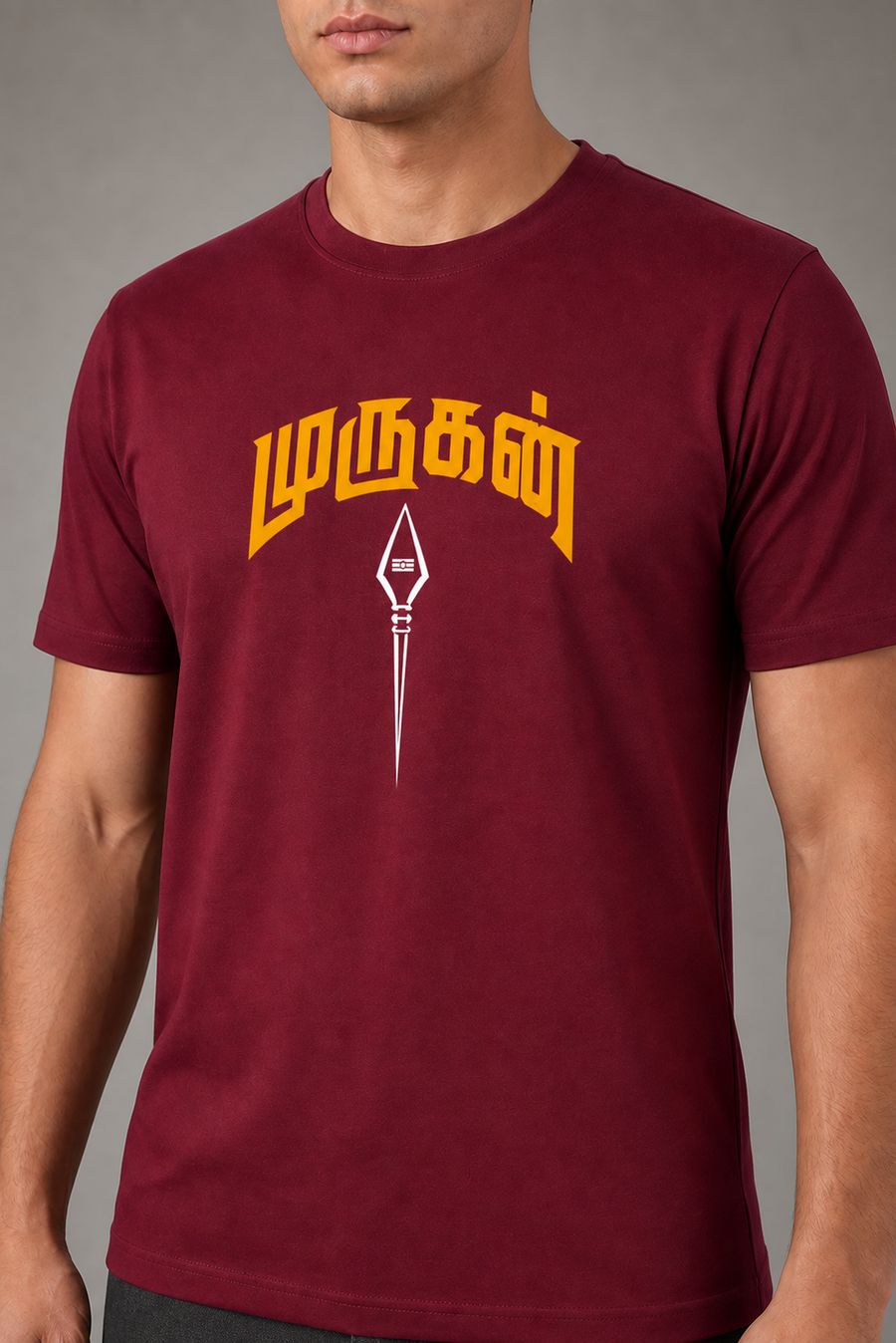 Murugan Tamil Vel T-Shirt For Men - Half Sleeve