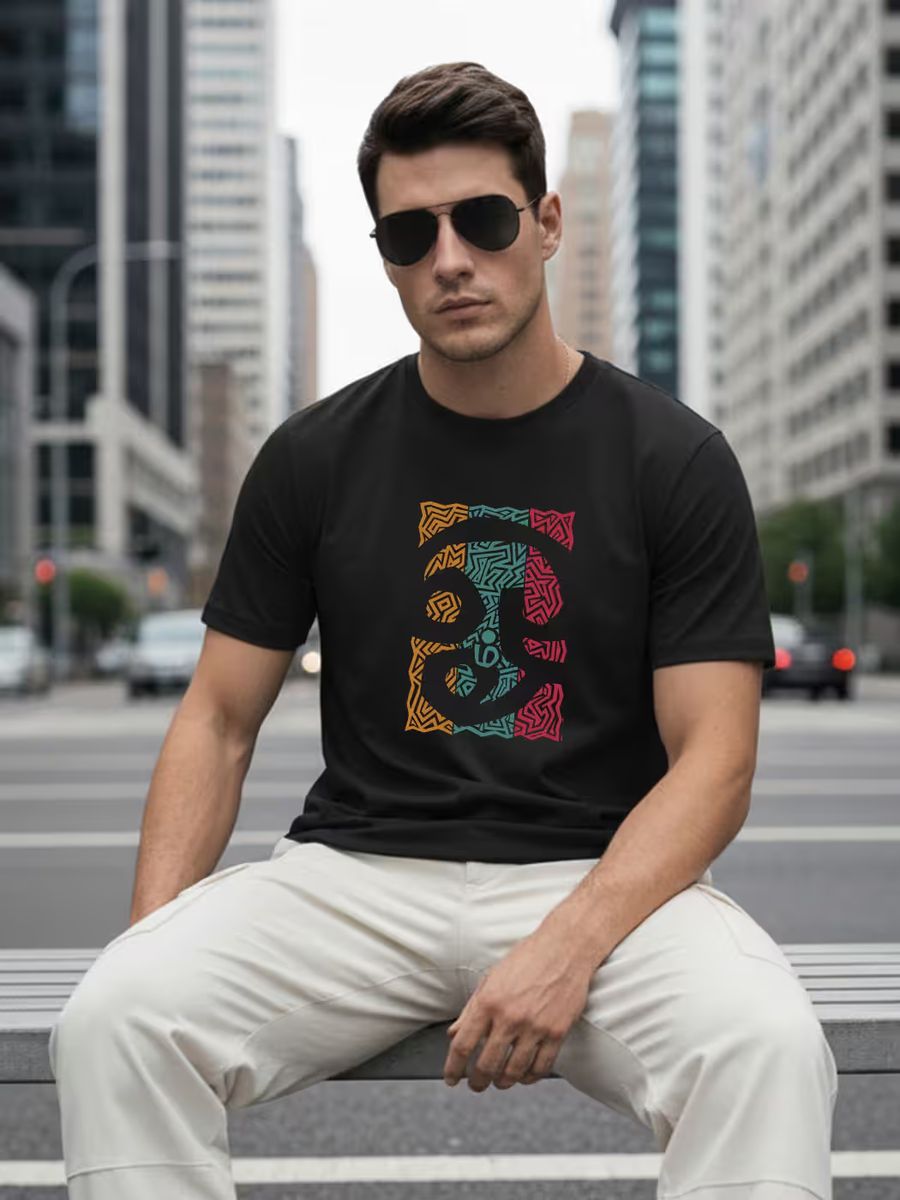 Om T-Shirt For Men - Half Sleeve