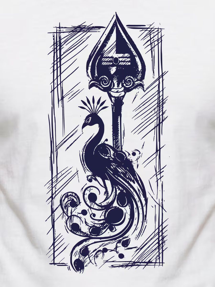 Velum Mayilum Thunai T-Shirt For Men - Half Sleeve