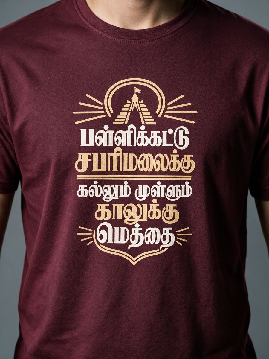 Pallikattu Sabarimalaikku Ayyappan T-Shirt For Men - Half Sleeve