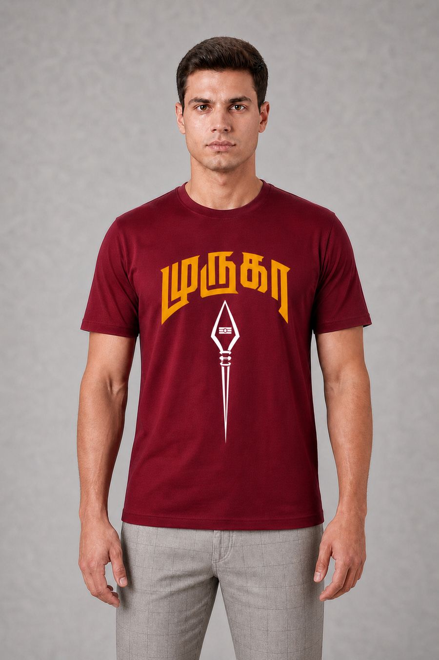 Muruga Tamil Vel T-Shirt For Men - Half Sleeve