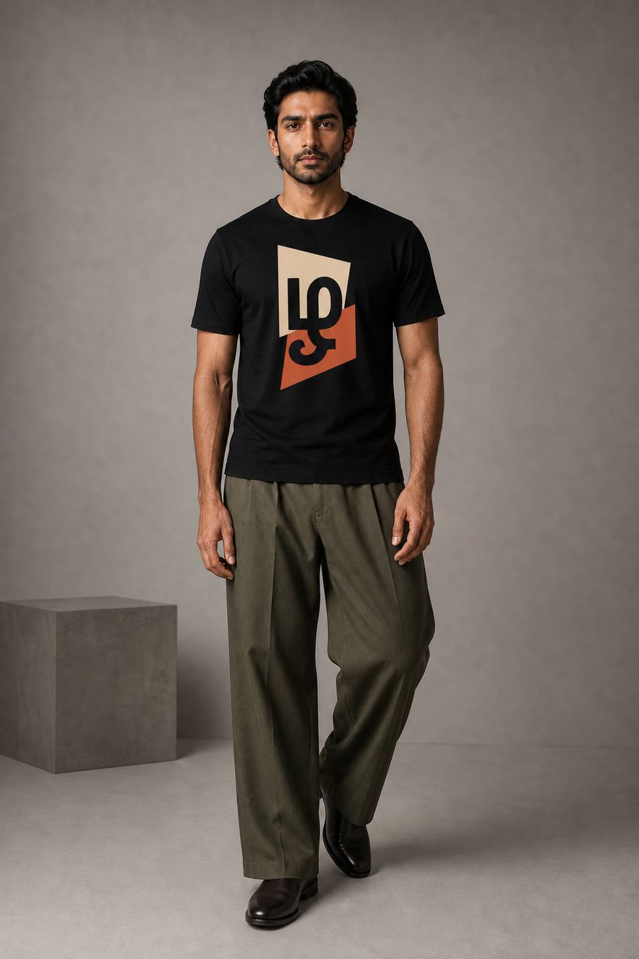 Zhagaram Tamil Colour Block T-Shirt for Men - Half Sleeve