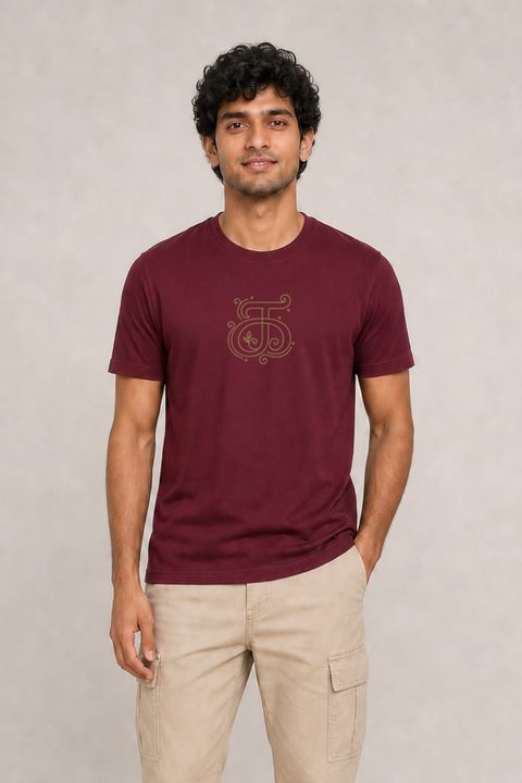 Ka Tamil Letter Graphic T-Shirt For Men - Half Sleeve