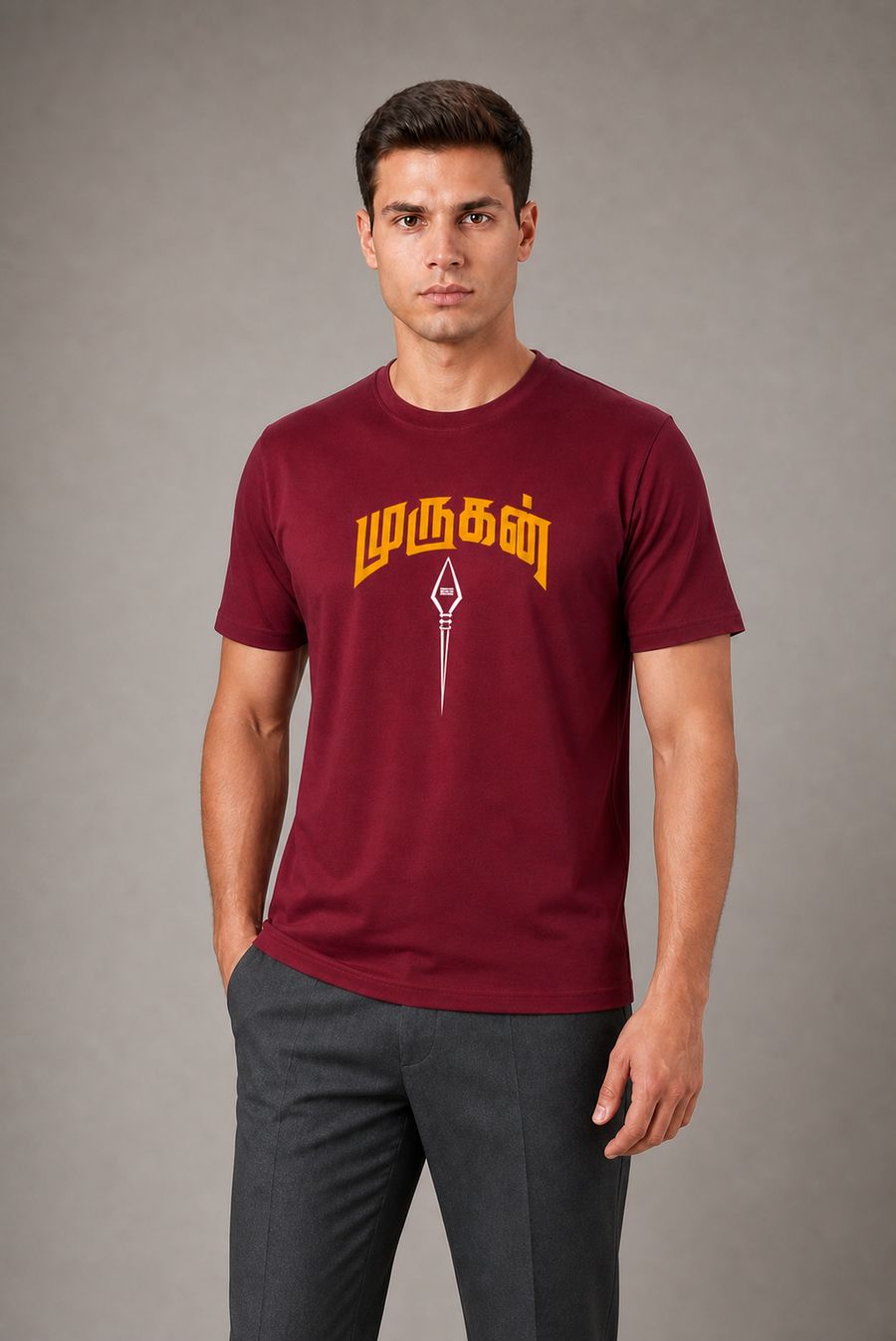 Murugan Tamil Vel T-Shirt For Men - Half Sleeve