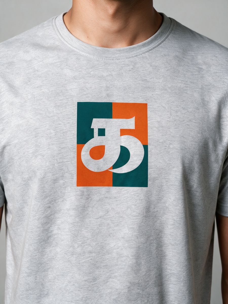 Ka Mosaic Tamil Letter T-Shirt For Men - Half Sleeve