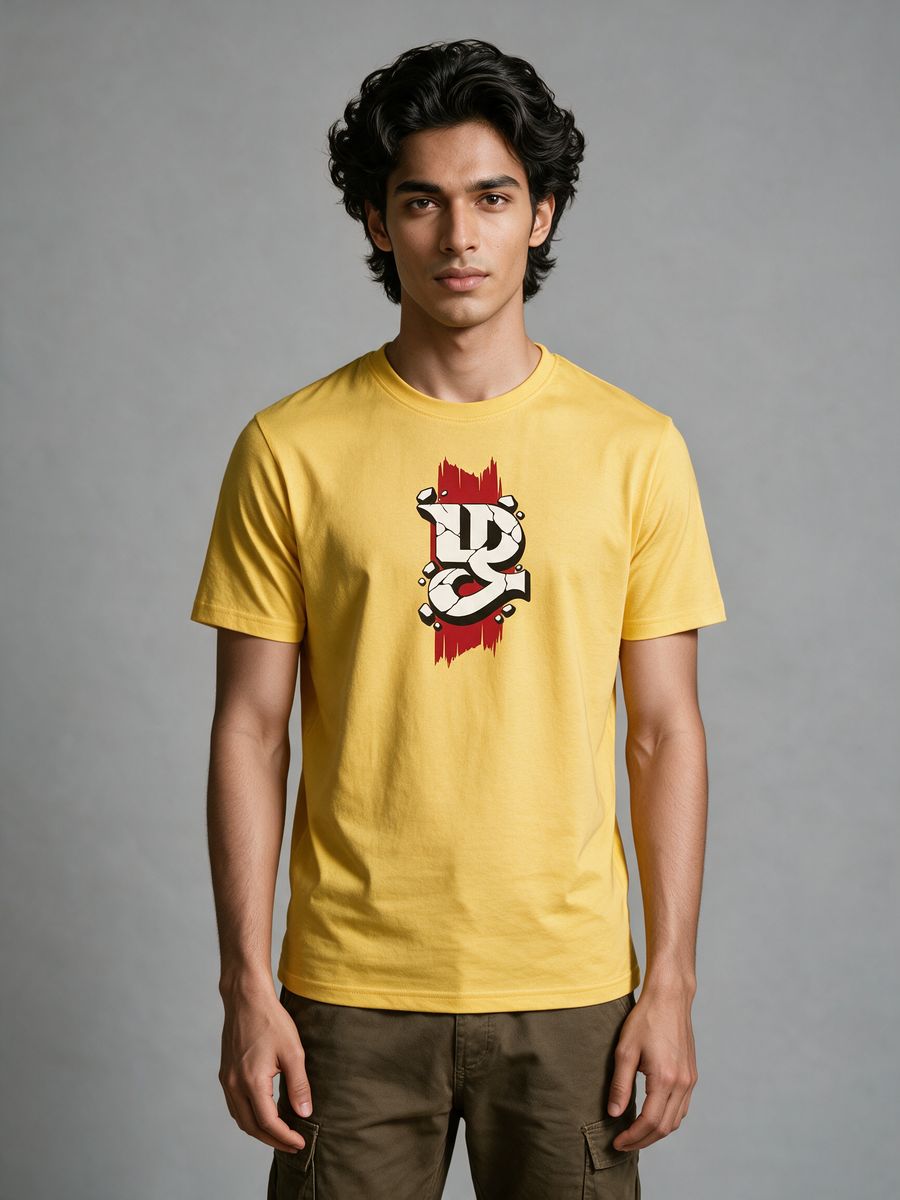 Zhagaram Unbroken Tamil Letter T-Shirt For Men - Half Sleeve