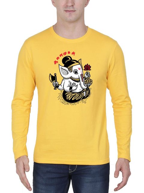 Aanaimugan Pillaiyar T-Shirt For Men - Full Sleeve