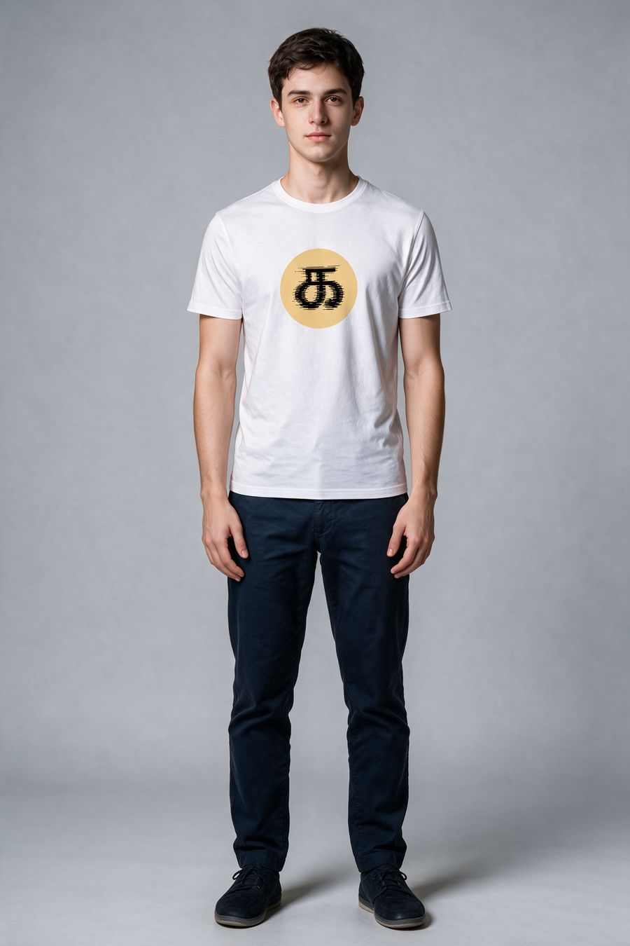 Ka Tamil Letter Graphic T-Shirt For Men - Half Sleeve
