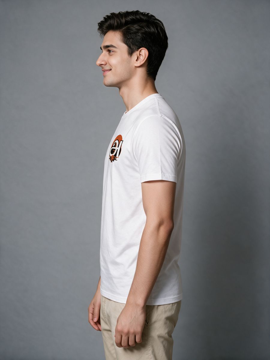 Agaram Sunset Pocket Print T-Shirt For Men - Half Sleeve