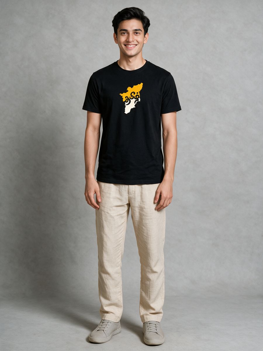 En Tamil Nadu Graphic T-Shirt For Men - Half Sleeve