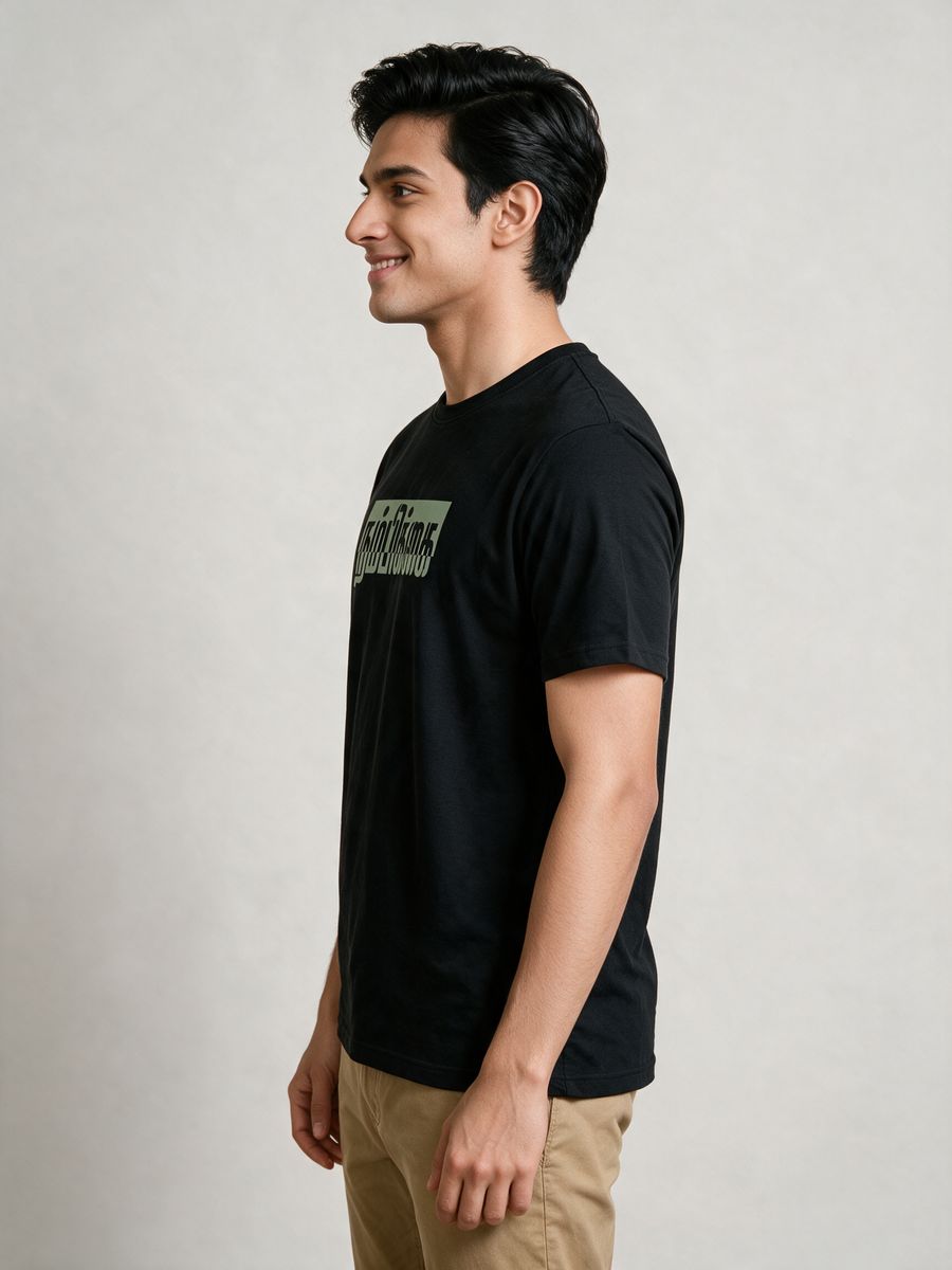 Nambikkai Tamil Typography T-Shirt For Men - Half Sleeve