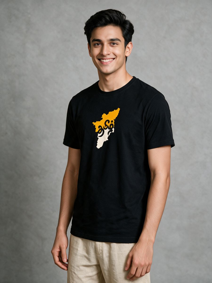 En Tamil Nadu Graphic T-Shirt For Men - Half Sleeve