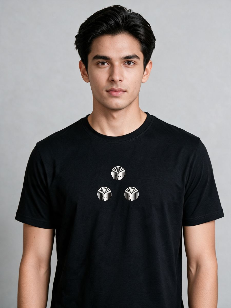 Tamil Identity Fingerprint T-Shirt For Men - Half Sleeve
