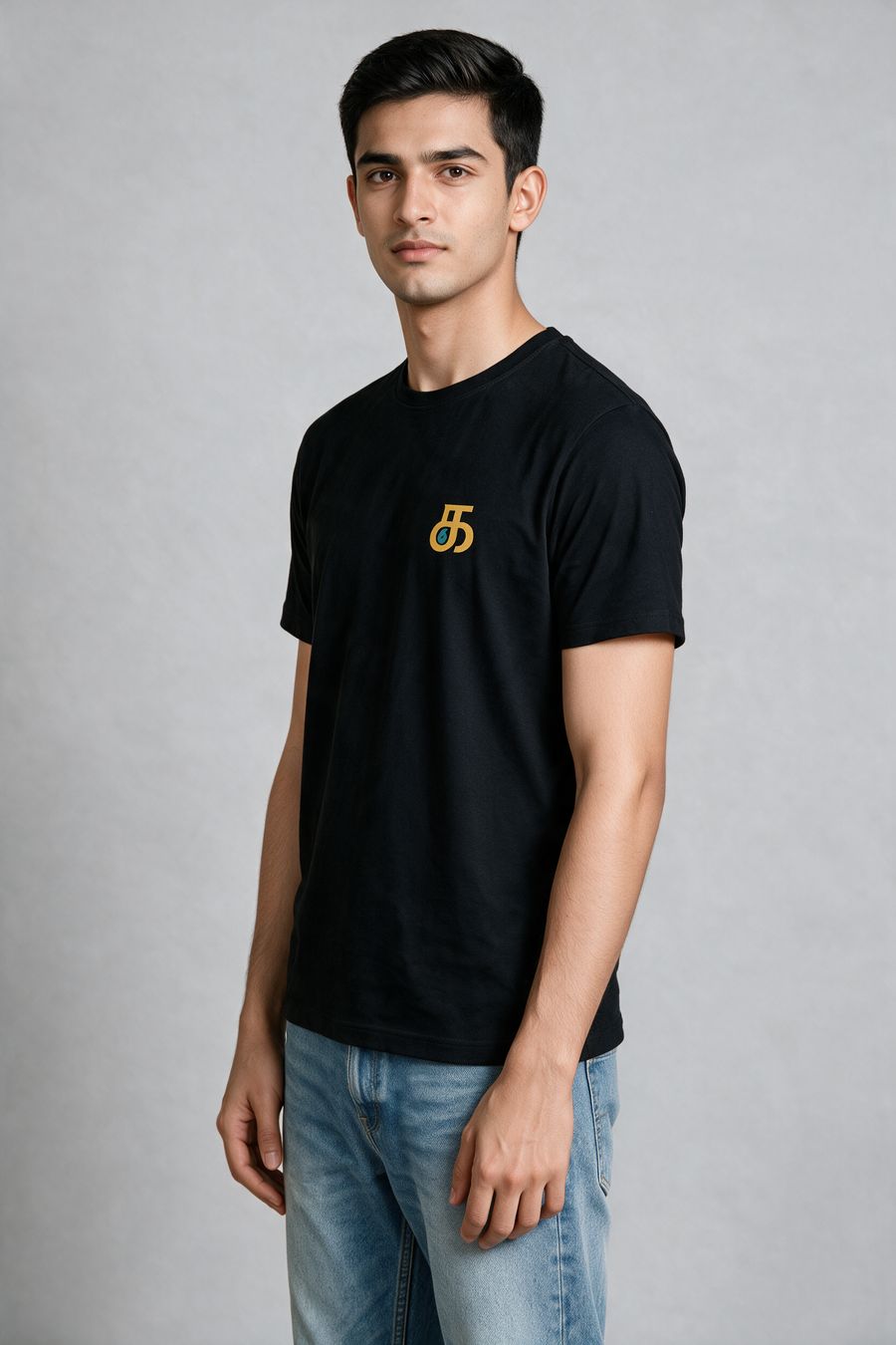 Ka Tamil Letter Pocket Print T-Shirt For Men - Half Sleeve