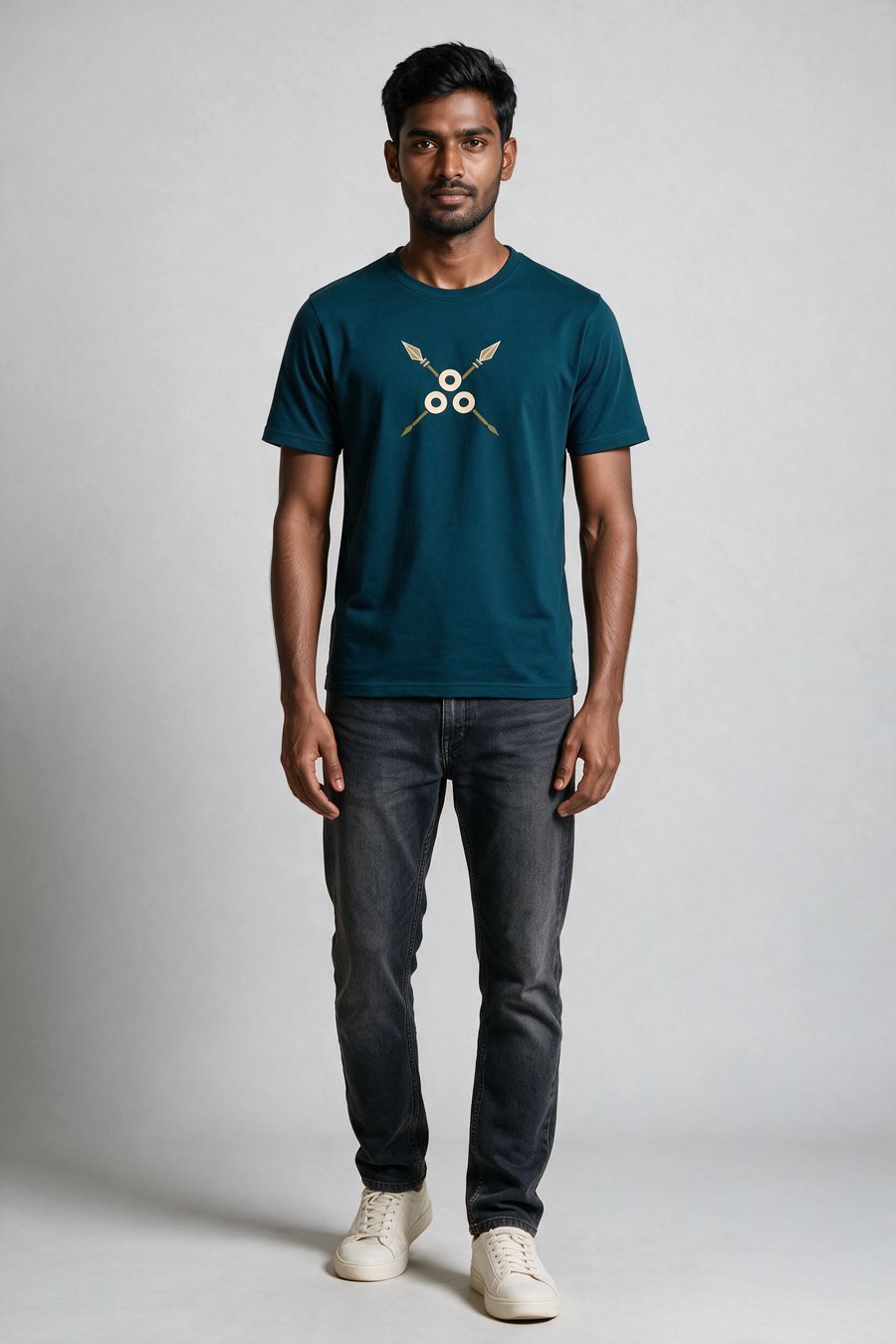 Aayutha Ezhuthu Tamil Graphic T-Shirt — Petrol