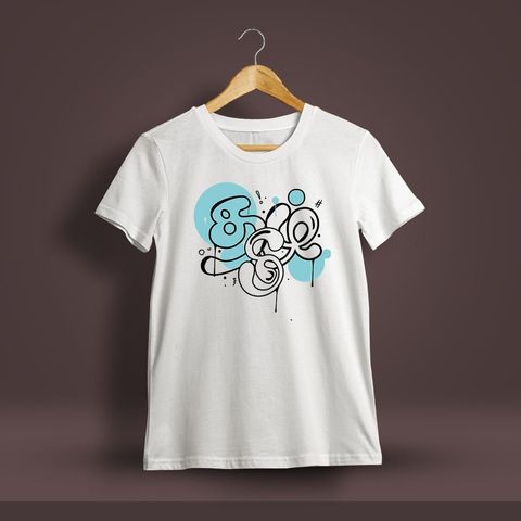 Tamil Graffiti T-Shirt For Men - Half Sleeve