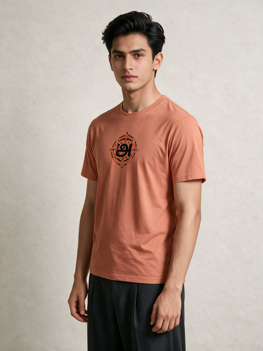 Agaram Emblem Tamil Graphic T-Shirt For Men - Half Sleeve