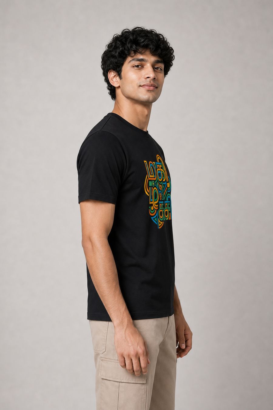 Magizhchi Tamil Graphic T-Shirt For Men - Half Sleeve