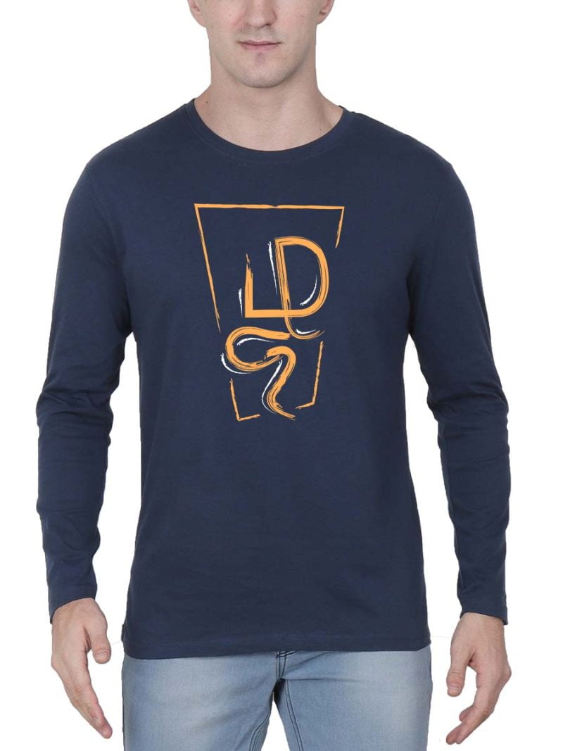 Zhagaram Boxed Navy Blue T-Shirt