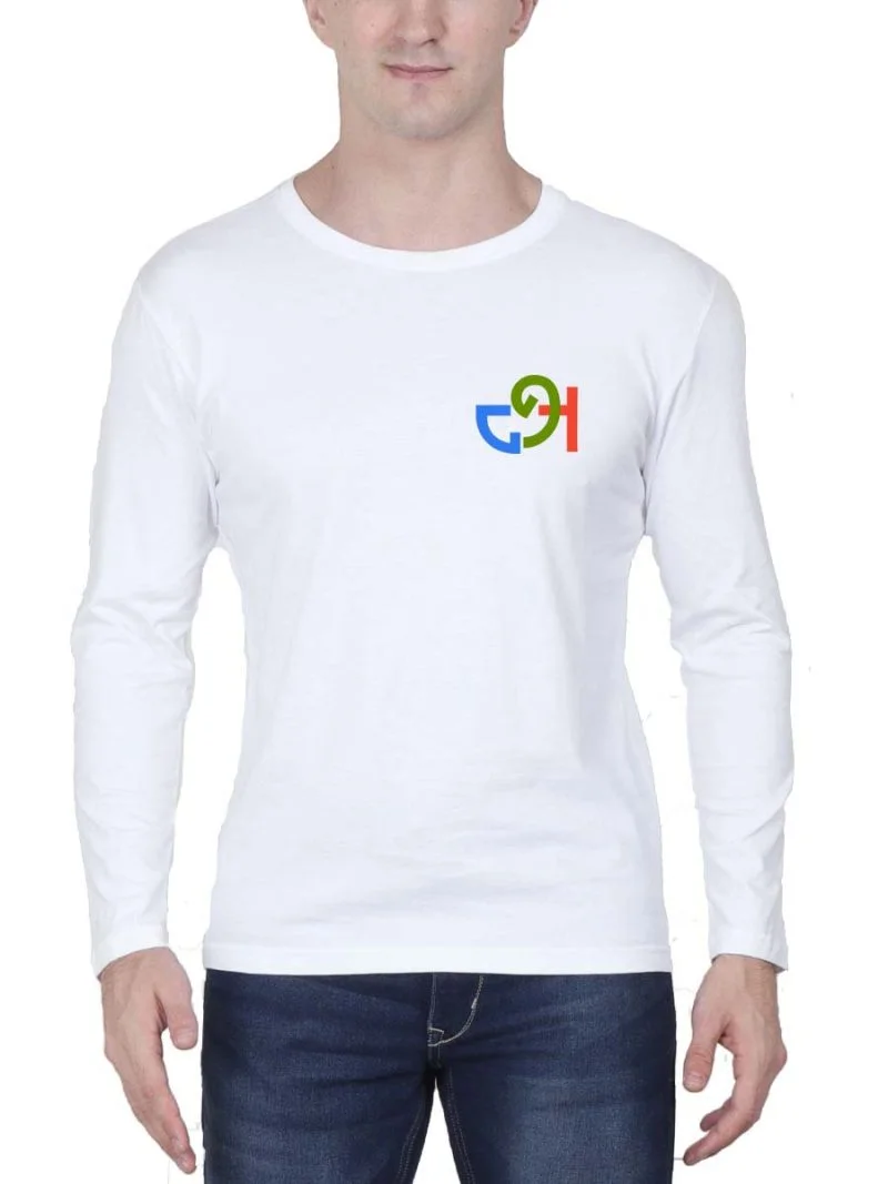 Aana Tricolor Pocket White Tamil Uyir Eluthukkal T-Shirt