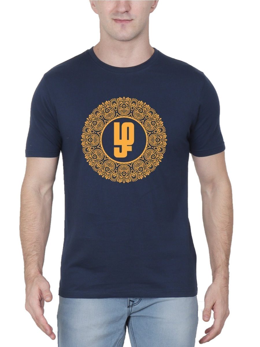 Zha Tamil Navy Blue T-Shirt - Image 2