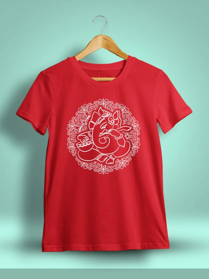 Musical Pillaiyar T-Shirt For Men - Half Sleeve