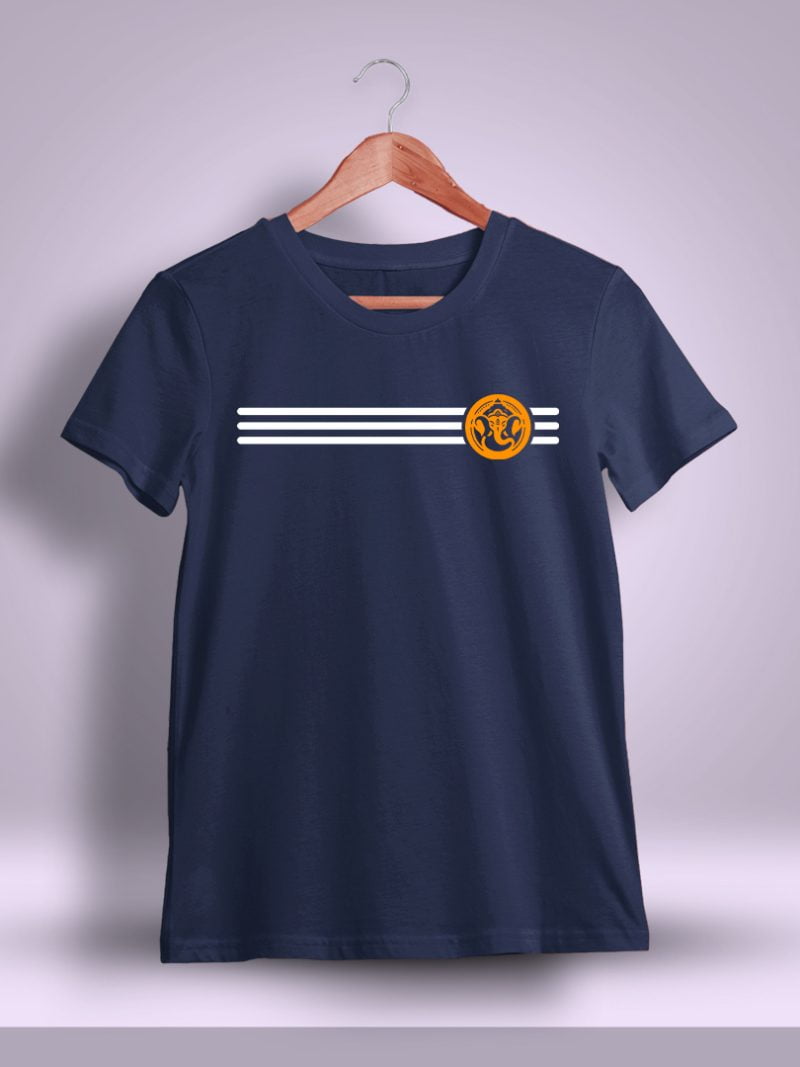 Pillaiyar Chest Print Vinayagar T-Shirt For Men - Half Sleeve