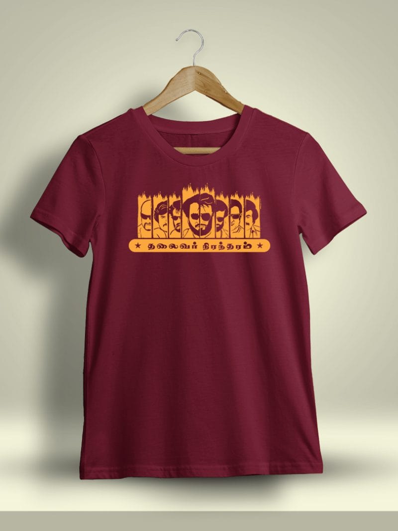 Thalaivar Nirantharam Superstar Rajinikanth T-Shirt For Men - Half Sleeve