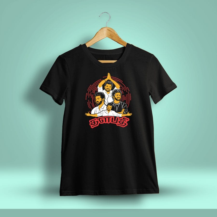 Thalapathy Vijay T-Shirt For Men - Half Sleeve