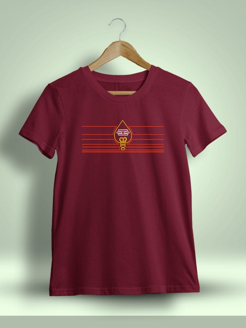 Vel Chest Print God Murugan T-Shirt For Men - Half Sleeve