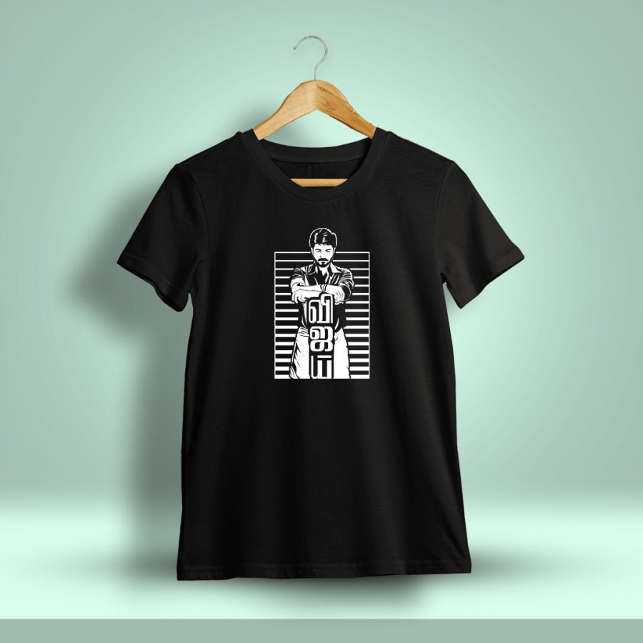 Thalapathy Vijay T-Shirt For Men - Half Sleeve