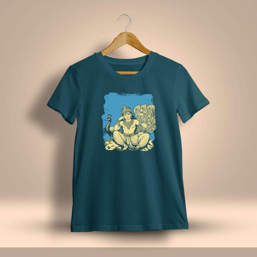 Murugan Relaxed Pose T-Shirt For Men - Half Sleeve