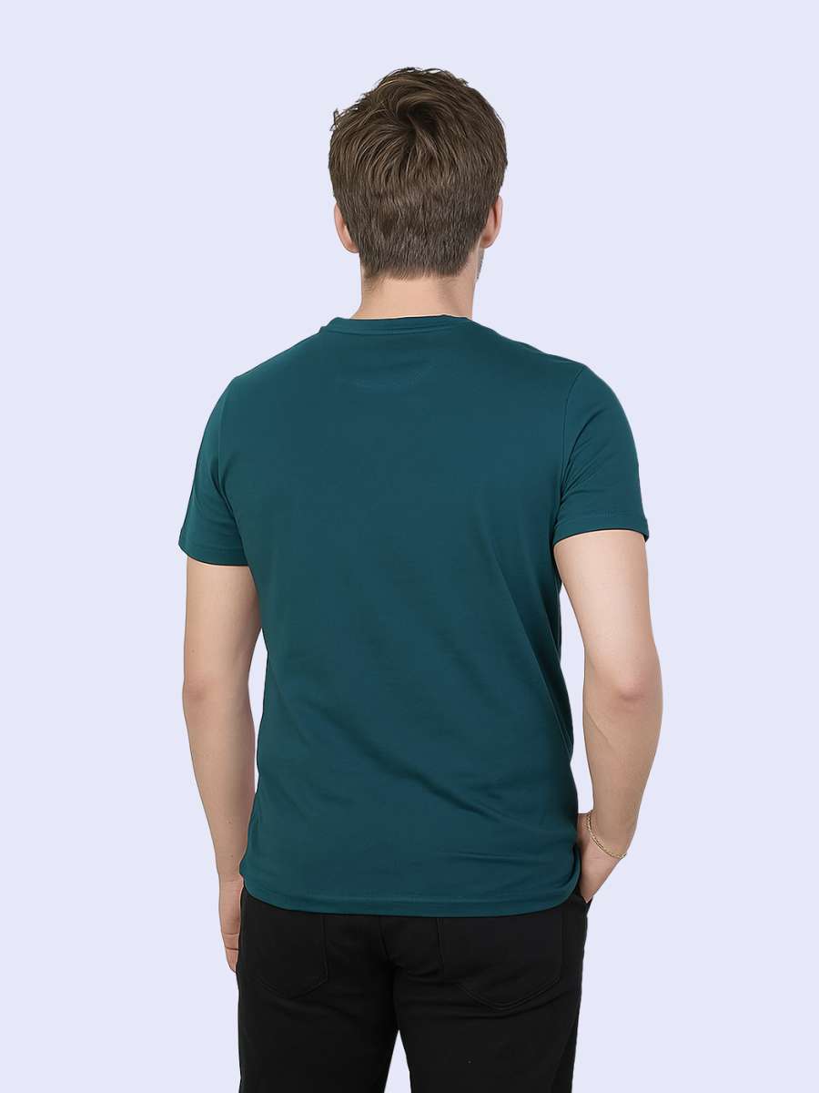 Peacock Ride T-Shirt For Men - Half Sleeve - Image 4