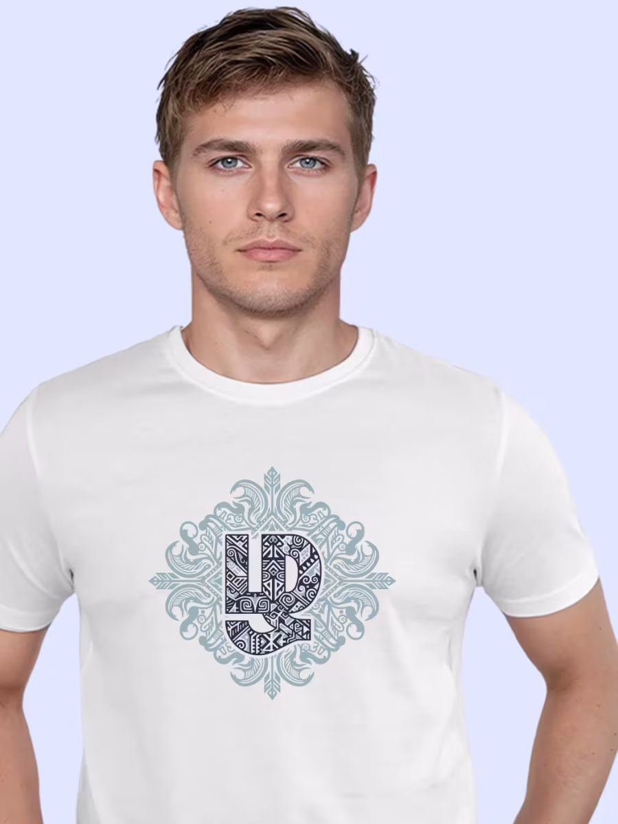 Unique Letter Zhagaram T-Shirt For Men - Half Sleeve - Image 2