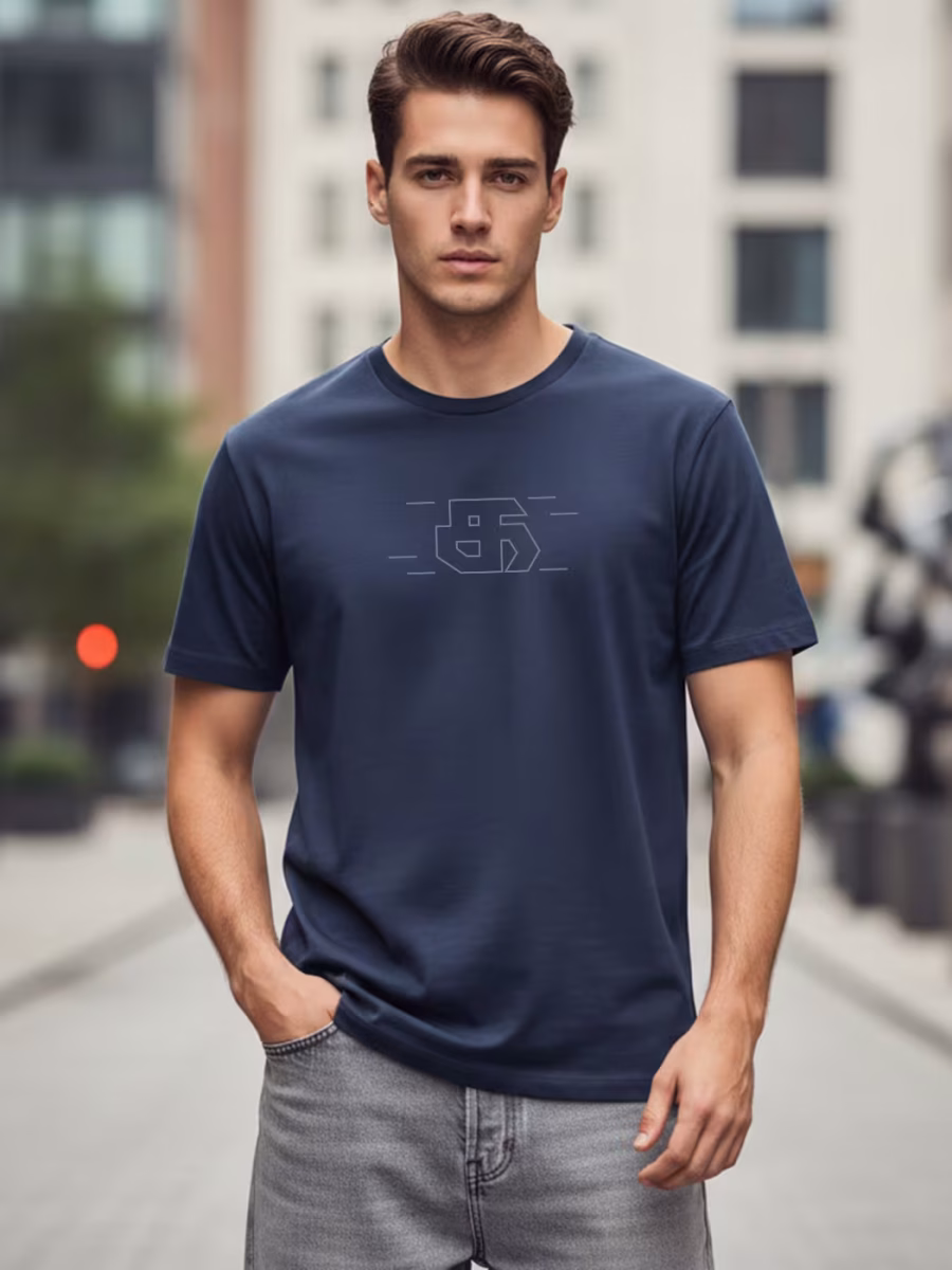The First Letter Of Mei Ezhuthu T-Shirt For Men - Half Sleeve
