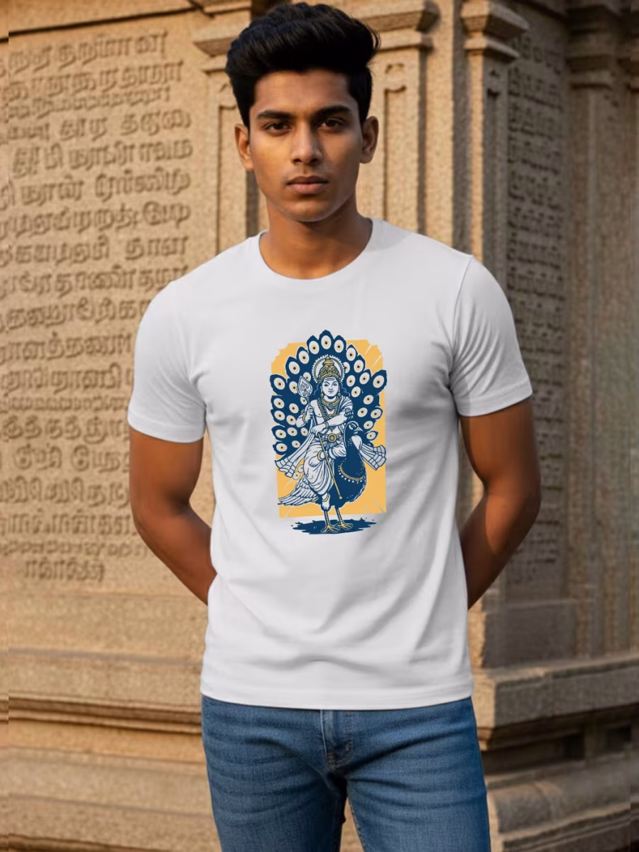 Murugan Graphic T-Shirt For Men - Half Sleeve
