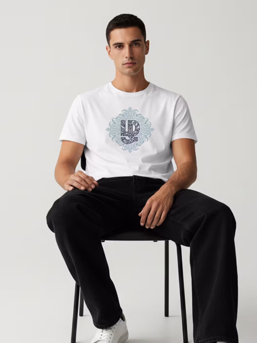 Unique Letter Zhagaram T-Shirt For Men - Half Sleeve